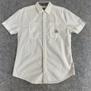 Von Dutch Kustom Shop Mens Shirt Button Up White Sz M Mechanic